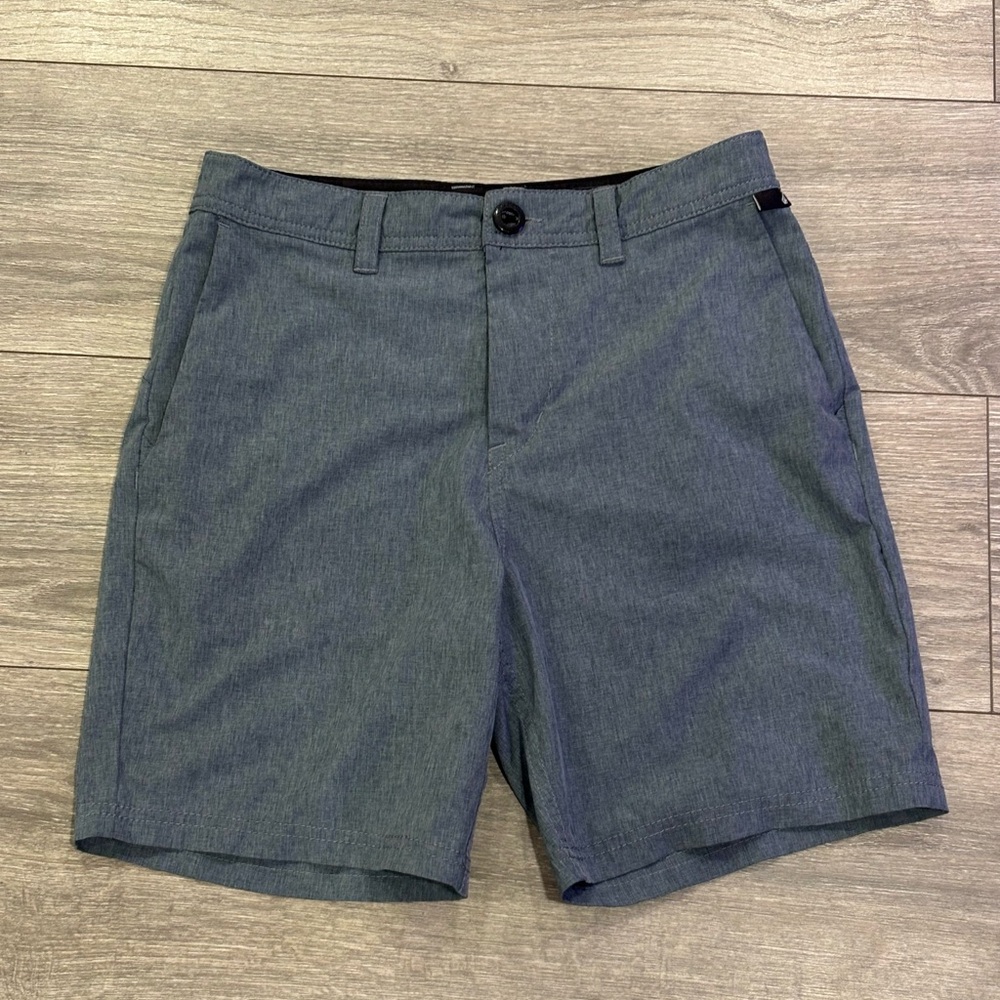 Volcom Men’s Size 28 Blue Gray Hybrid Chino Shorts True To This Stretch Used